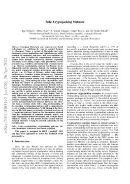 SoK: Cryptojacking Malware