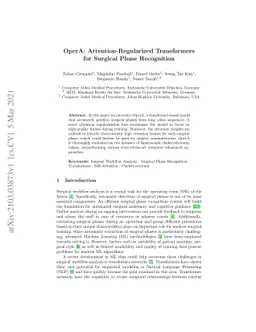 OperA: Attention-Regularized Transformers for Surgical Phase Recognition