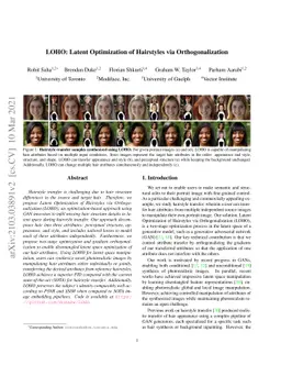 LOHO: Latent Optimization of Hairstyles via Orthogonalization