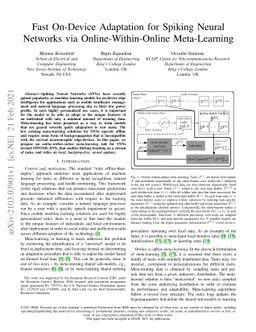 Fast On-Device Adaptation for Spiking Neural Networks via
  Online-Within-Online Meta-Learning