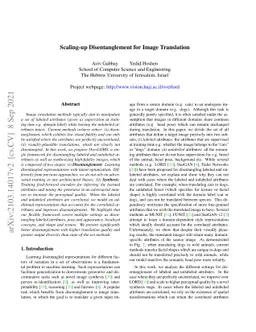 Scaling-up Disentanglement for Image Translation