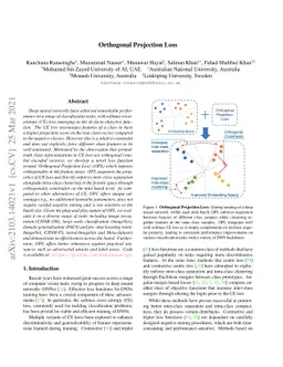 Orthogonal Projection Loss