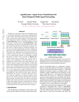 AgentFormer: Agent-Aware Transformers for Socio-Temporal Multi-Agent
  Forecasting