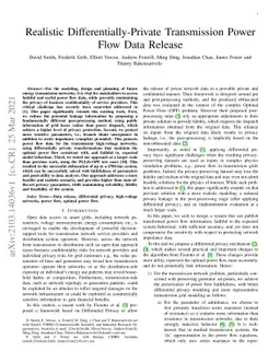 Realistic Differentially-Private Transmission Power Flow Data Release