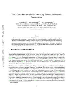 Tilted Cross Entropy (TCE): Promoting Fairness in Semantic Segmentation