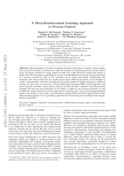A Meta-Reinforcement Learning Approach to Process Control