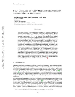 Self-Labeling of Fully Mediating Representations by Graph Alignment