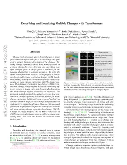 Describing and Localizing Multiple Changes with Transformers