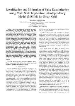 Identification and Mitigation of False Data Injection using Multi State
  Implicative Interdependency Model (MSIIM) for Smart Grid