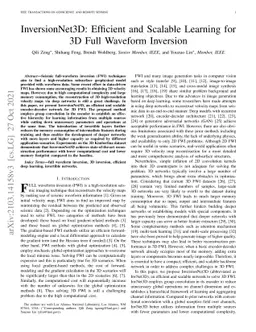 InversionNet3D: Efficient and Scalable Learning for 3D Full Waveform
  Inversion