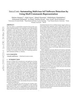 ShellCore: Automating Malicious IoT Software Detection by Using Shell
  Commands Representation