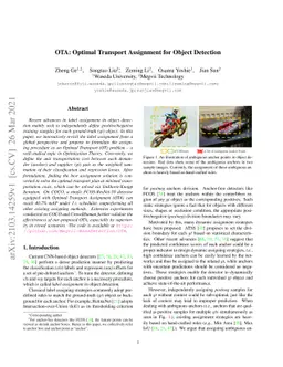 OTA: Optimal Transport Assignment for Object Detection