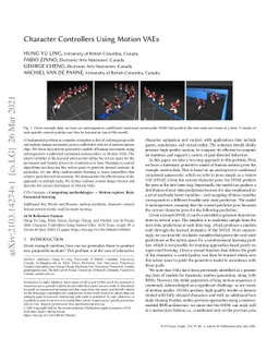 Character Controllers Using Motion VAEs