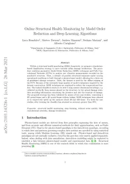 Online structural health monitoring by model order reduction and deep
  learning algorithms