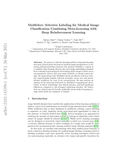 MedSelect: Selective Labeling for Medical Image Classification Combining
  Meta-Learning with Deep Reinforcement Learning