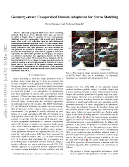 Geometry-Aware Unsupervised Domain Adaptation for Stereo Matching