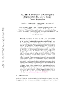 D2C-SR: A Divergence to Convergence Approach for Real-World Image
  Super-Resolution