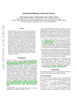 Generalized Planning as Heuristic Search
