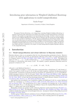 Introducing prior information in Weighted Likelihood Bootstrap with
  applications to model misspecification