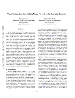 Visual Explanations from Spiking Neural Networks using Interspike
  Intervals