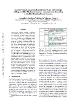 Incorporating Connections Beyond Knowledge Embeddings: A Plug-and-Play
  Module to Enhance Commonsense Reasoning in Machine Reading Comprehension