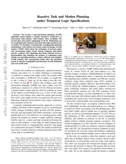 Reactive Task and Motion Planning under Temporal Logic Specifications