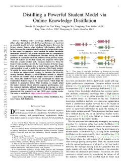 Distilling a Powerful Student Model via Online Knowledge Distillation