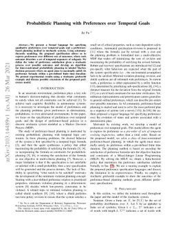 Probabilistic Planning with Preferences over Temporal Goals