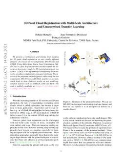 3D Point Cloud Registration with Multi-Scale Architecture and
  Unsupervised Transfer Learning