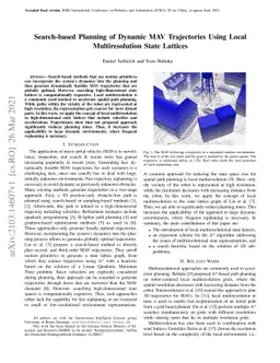 Search-based Planning of Dynamic MAV Trajectories Using Local
  Multiresolution State Lattices