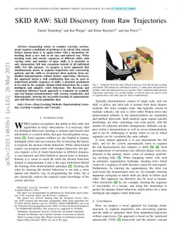 SKID RAW: Skill Discovery from Raw Trajectories