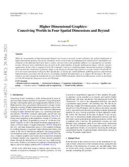 Higher Dimensional Graphics: Conceiving Worlds in Four Spatial
  Dimensions and Beyond