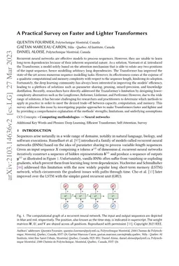 A Practical Survey on Faster and Lighter Transformers