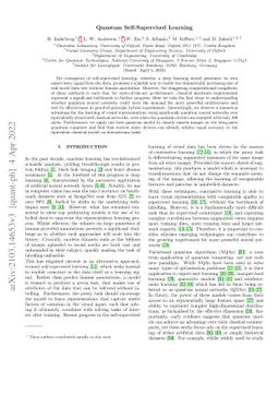 Quantum Self-Supervised Learning