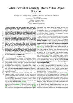 When Few-Shot Learning Meets Video Object Detection