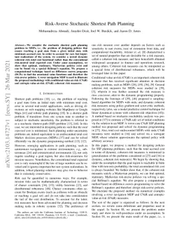 Risk-Averse Stochastic Shortest Path Planning