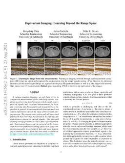 Equivariant Imaging: Learning Beyond the Range Space