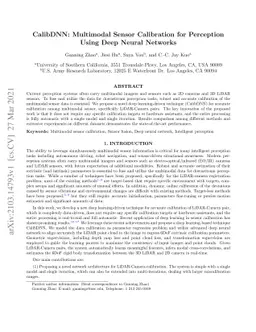 CalibDNN: Multimodal Sensor Calibration for Perception Using Deep Neural
  Networks