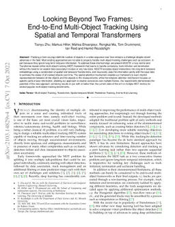 Looking Beyond Two Frames: End-to-End Multi-Object Tracking Using
  Spatial and Temporal Transformers