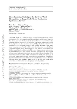 Deep Learning Techniques for In-Crop Weed Identification: A Review