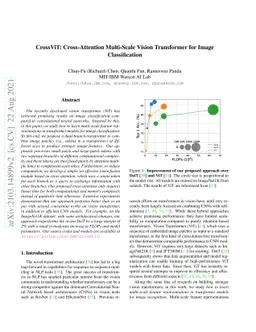 CrossViT: Cross-Attention Multi-Scale Vision Transformer for Image
  Classification