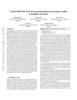 Cache-Efficient Fork-Processing Patterns on Large Graphs