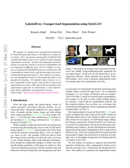 Labels4Free: Unsupervised Segmentation using StyleGAN