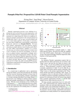 Panoptic-PolarNet: Proposal-free LiDAR Point Cloud Panoptic Segmentation