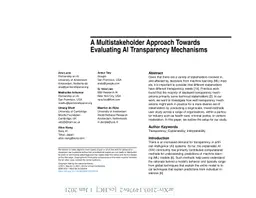 A Multistakeholder Approach Towards Evaluating AI Transparency
  Mechanisms