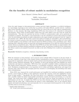 On the benefits of robust models in modulation recognition