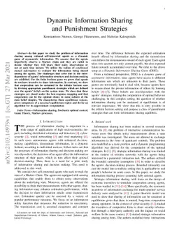 Dynamic Information Sharing and Punishment Strategies