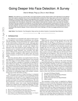 Going Deeper Into Face Detection: A Survey