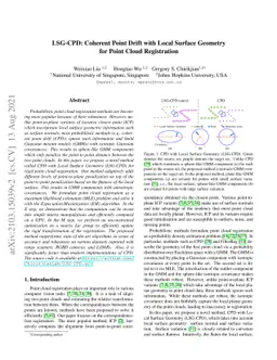 LSG-CPD: Coherent Point Drift with Local Surface Geometry for Point
  Cloud Registration