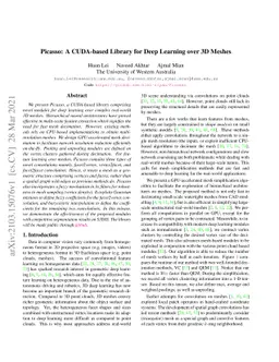 Picasso: A CUDA-based Library for Deep Learning over 3D Meshes
